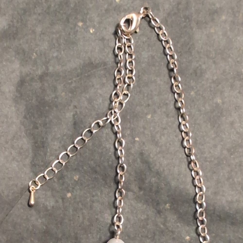 Rhinestone Clover Silver Plate Necklace & Bracelet - Picture 5 of 7